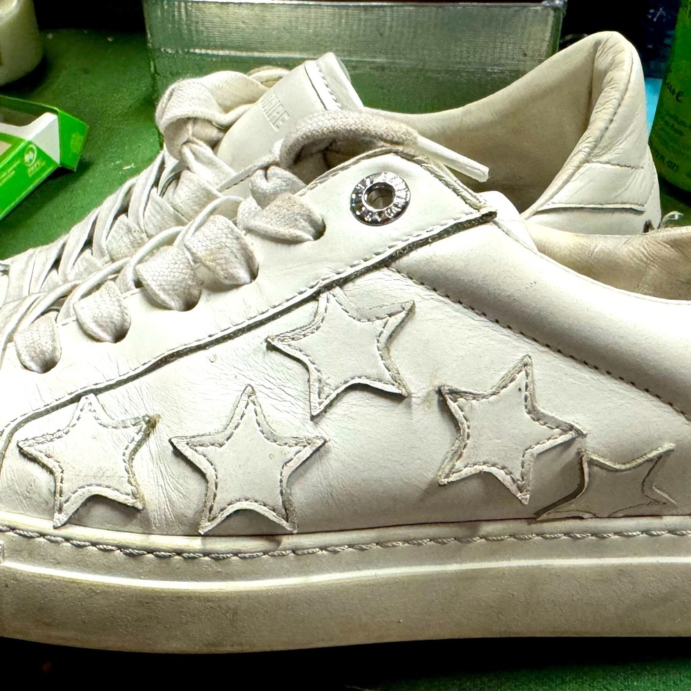ZADIG & VOLTAIRE WOMEN white Leather Low Sneakers size 39/9 US